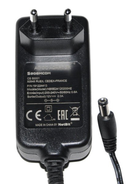 Sagemcom 12V-2A Priz Tipi Plastik Kasa Adaptör (5.5x2.5mm)