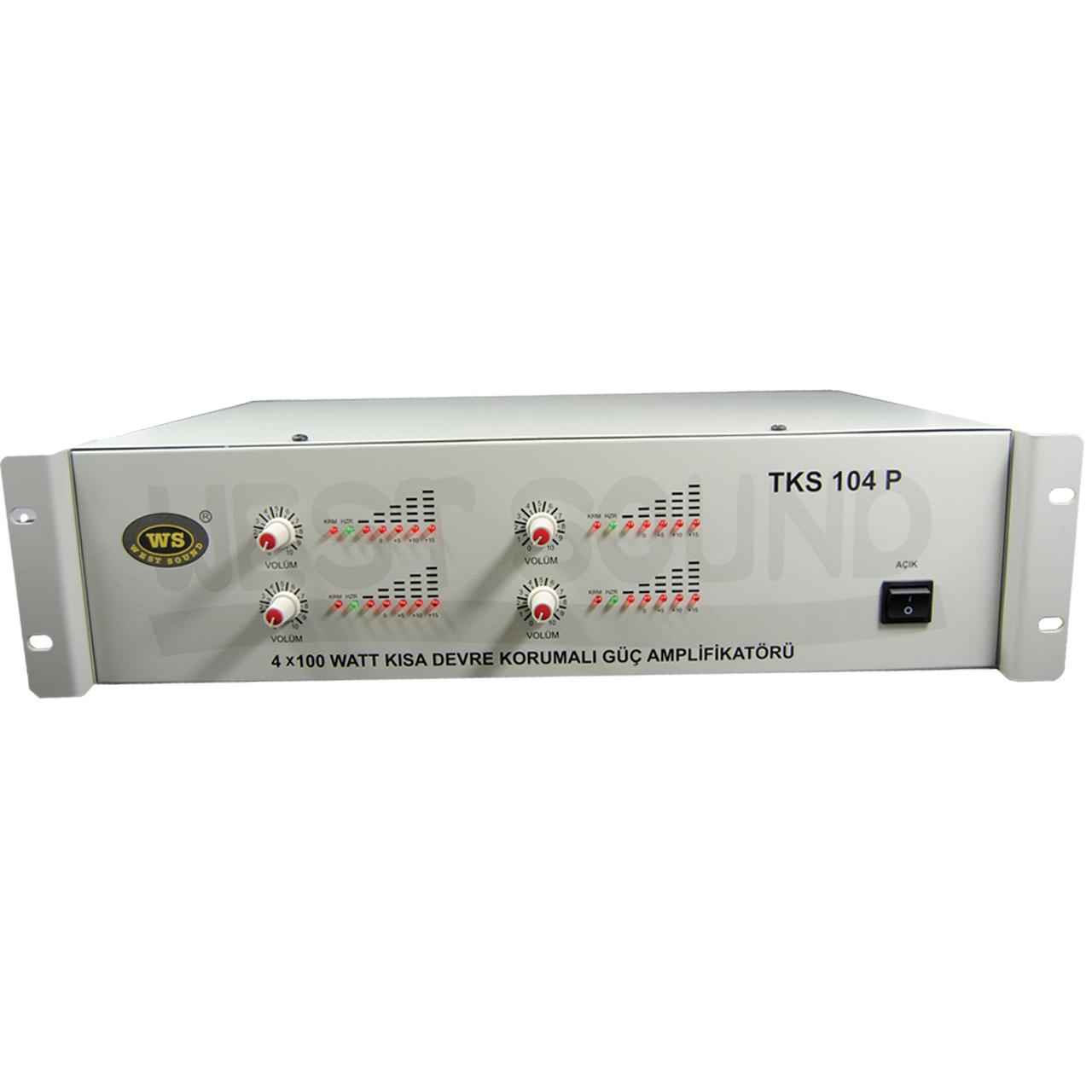 TKS 104P  4X100  Watt 8 Ohm Güç Amplifikatörü