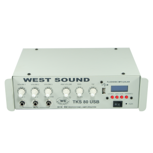 TKS 80 Watt 100V Hat Trafolu  USB Girişli Mikserli Amplifikatör