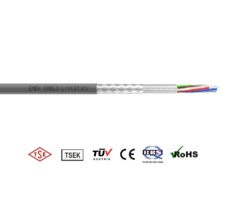 Emek LİY(St)CY 2X0,22mm Blendajlı Kalaylı Kontrol Kablosu