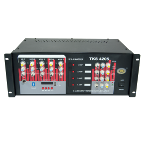 TKS 4205 USB  5 x 4 Matriks 4X200W Amplifikatör