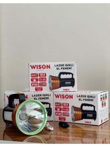 Wıson WS-1455 Uzun Menzilli Lazser Işıklı El Feneri