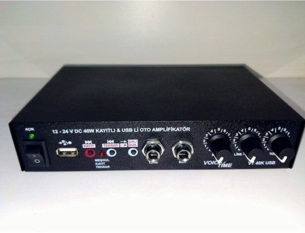 VoiceTime 12 - 24V 40Watt Kayıtlı Usb'li Pazarcı Anfisi