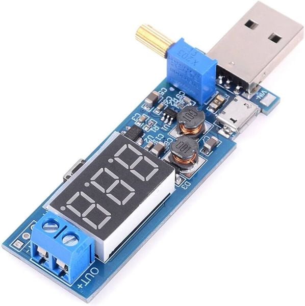 DC-DC 5V - 3.5V / 12V USB Step UP / Down Göstergeli Power Modül