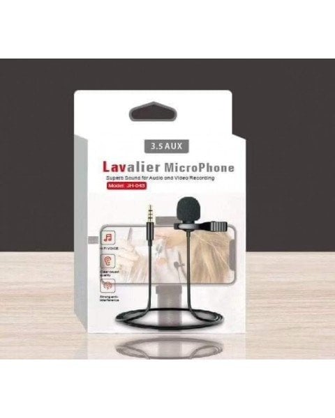 Lavalier JH-043  Canlı Yayın ve Youtuber Mikrofonu 3.5 Aux Girişli