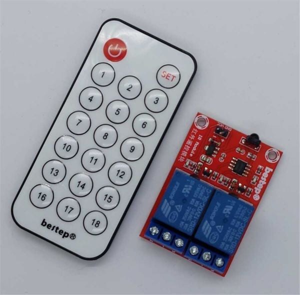 2 Kanal IR Kumandalı Röle Kartı 12 Volt