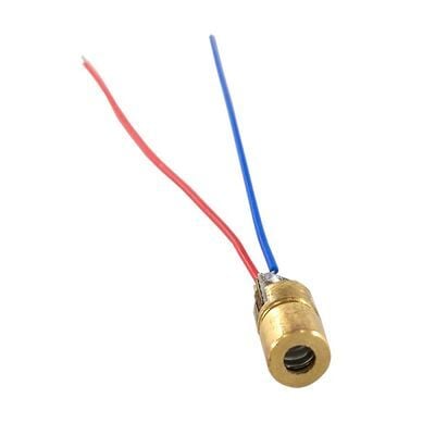 Nokta Kafalı Kırmızı Lazer Bakır 6mm 650nm 5mW