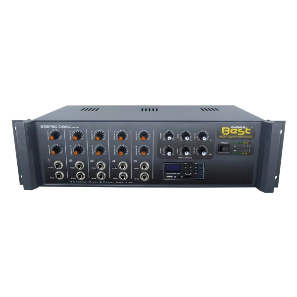Best AN2250EUT  2X250 Watt 8 Ohm Echo'lu Usb'li Tek Kanalı 100V Hat Trafolu Stereo  Amplifikatör