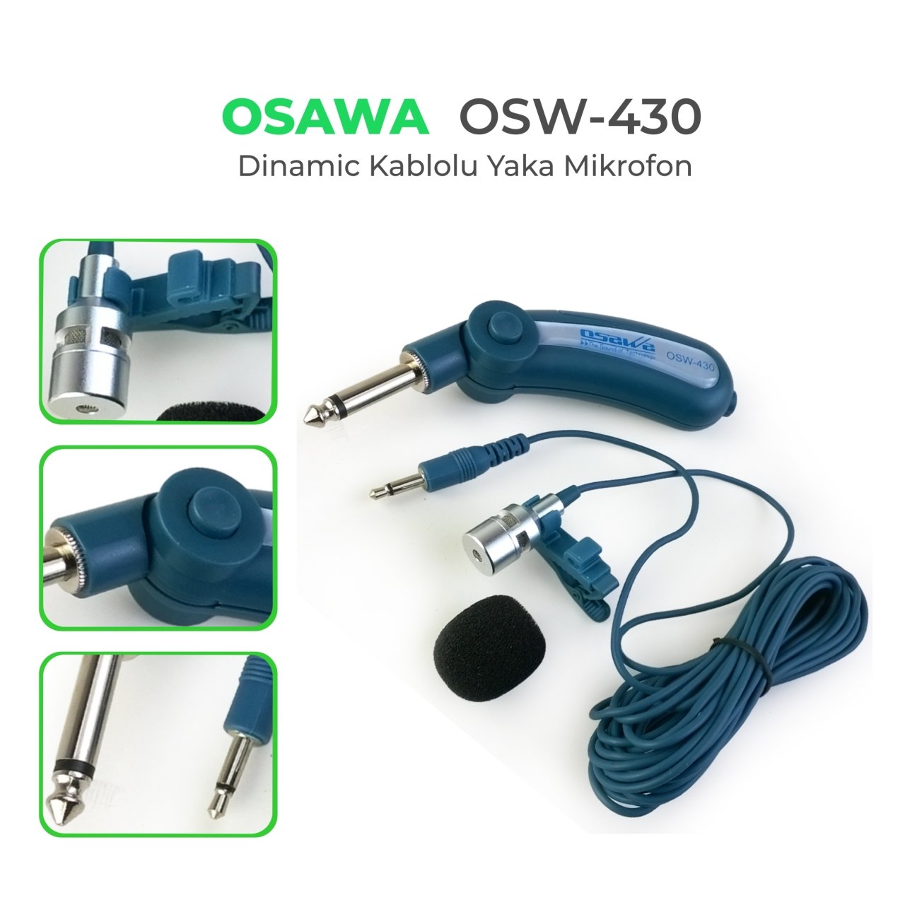 OSAWA OSW-430 Kablolu Yaka Mikrofonu