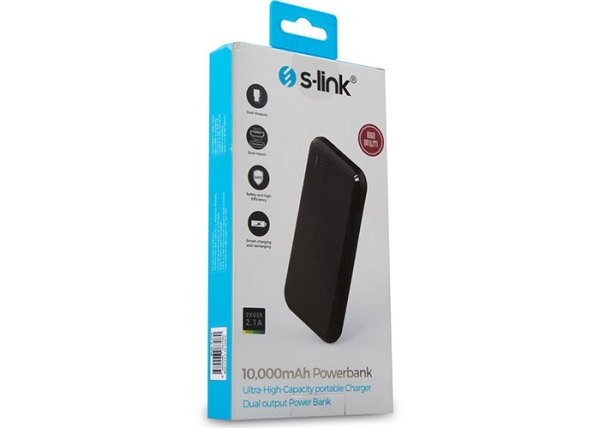 S-link IP-A176 10000mAh Powerbank Siyah Taşınabilir Şarj Cihazı