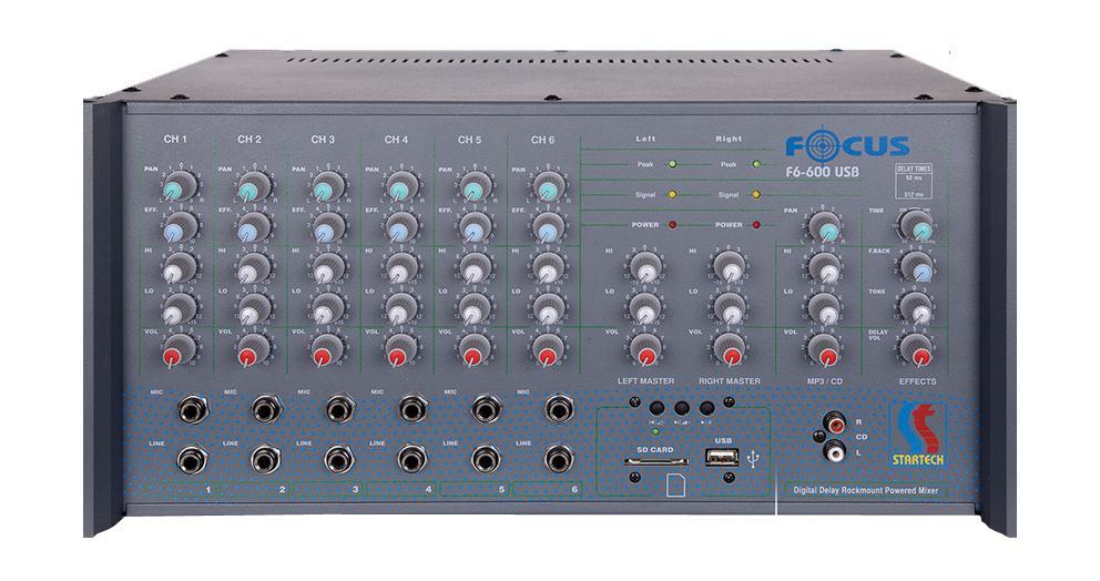 Startech Focus F6/600 USB  6 Kanal  2x300W Power Mikser