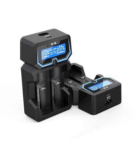 Xtar X2 - Taşınabilir LCD Ekranlı Hızlı 18650 Li-ion/Ni-Mh/Ni-Cd Şarj Cihazı / 2li