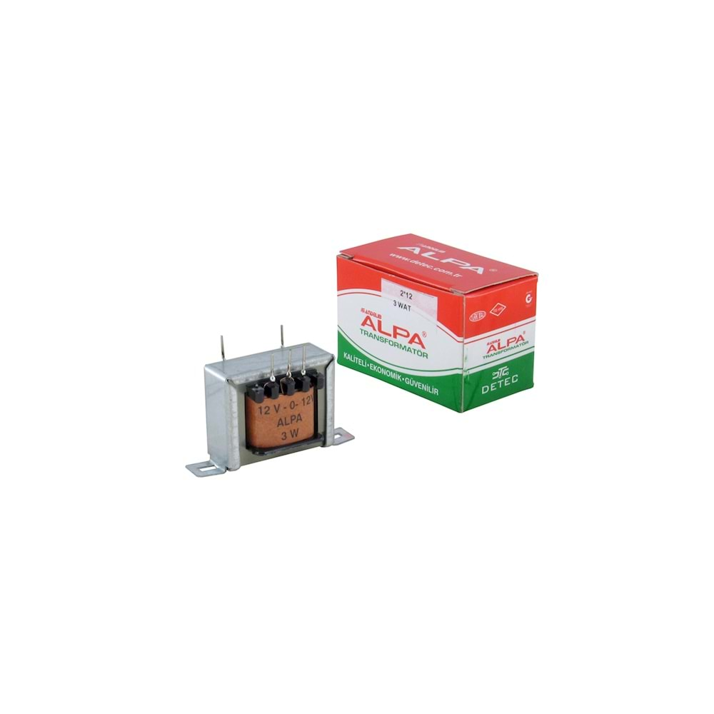 Alpa  3 Watt  2X6V  Besleme Trafosu
