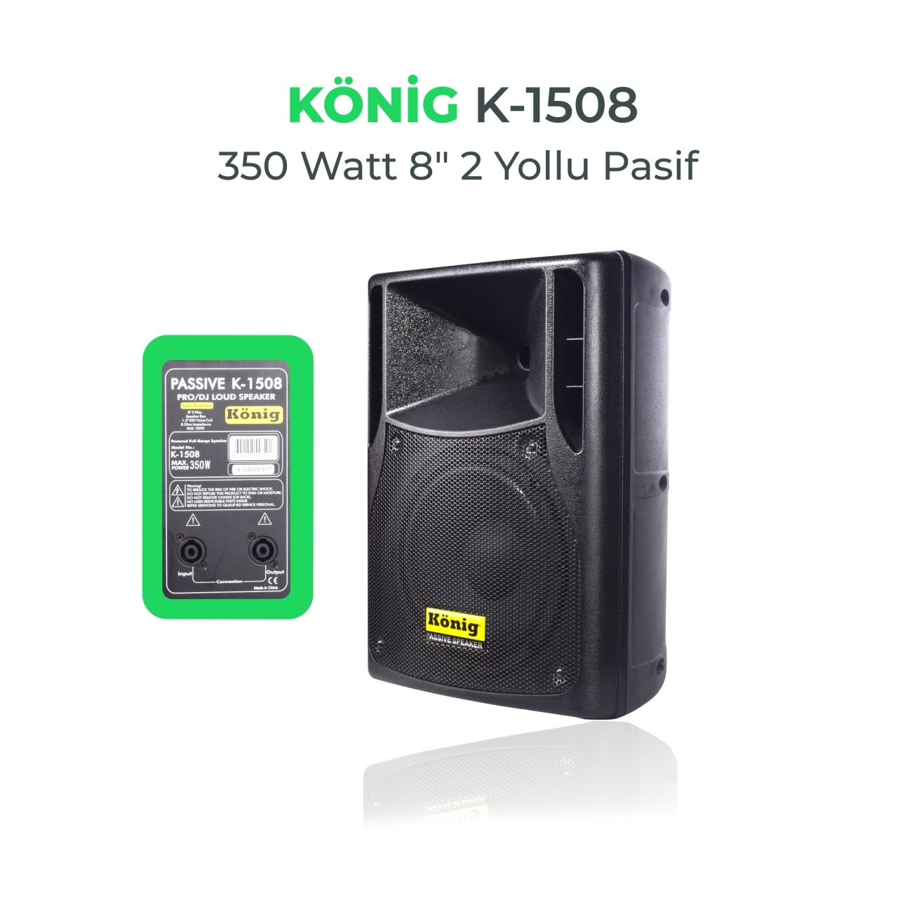 König K-1508  8''inch 350W Pasif Kabin Hoparlör