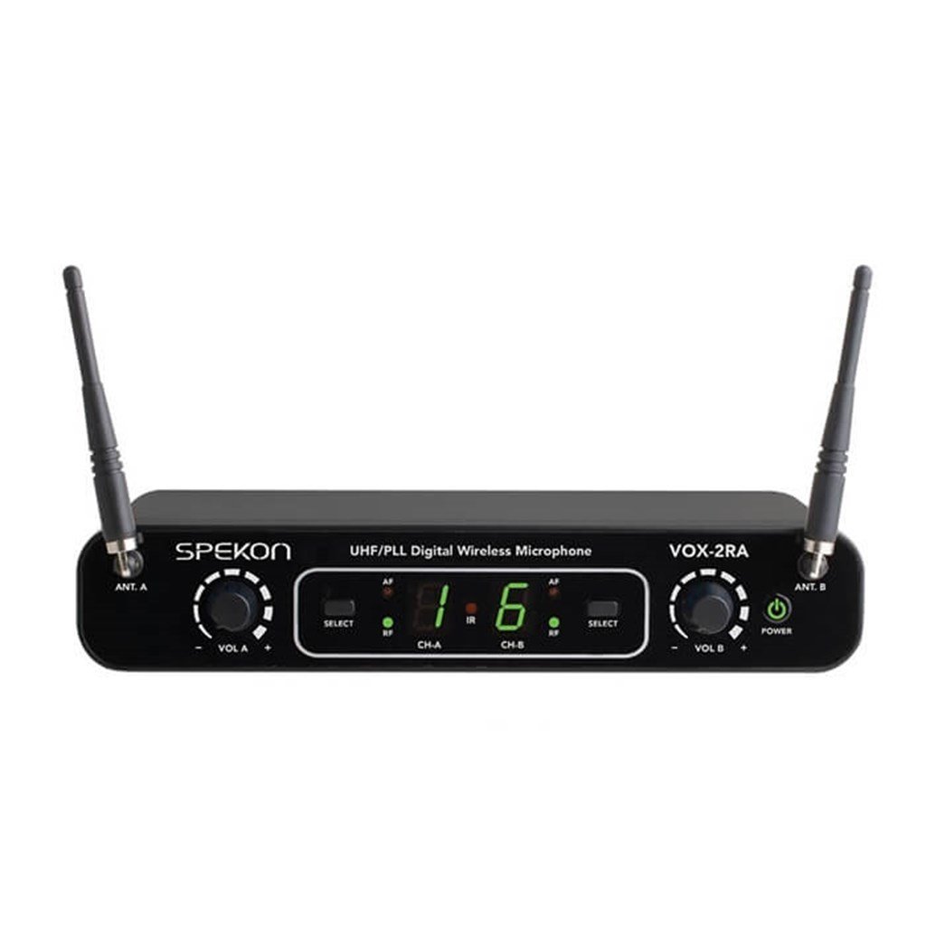 Spekon VOX-2RA 2'Li 16 Kanal Uhf Kablosuz Mikrofon Alıcısı