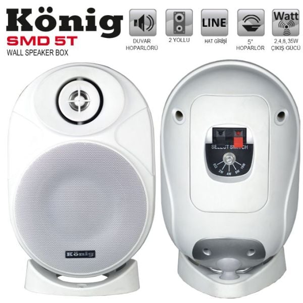 König SMD 5T 100V Hat Trafolu Sütun Hoparlör ( Takım Fiyatıdır )