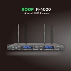 Roof R-4000 4 Kanal UHF Kablosuz Receiver Alıcı