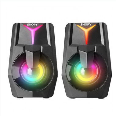 Snopy SN-X22 2.0 Multimedia RGB Işıklı Siyah USB Hoparlör