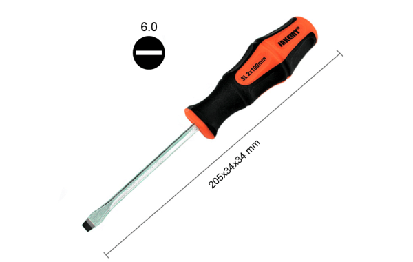 Jakemy JM-S203-100mm Düz Tornavida