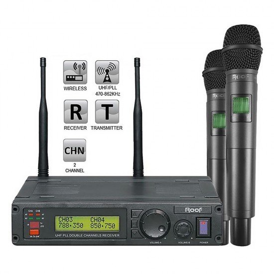R–1200  EL+EL  2 Kanal UHF Telsiz Mikrofon