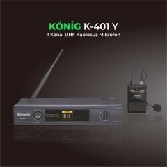 K-401Y Tekli Yaka Uhf Telsiz Mikrofon