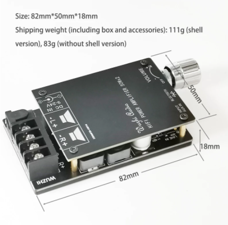 TPA3116D2 2*50 W Çift Kanal Stereo Bluetooth 5.0 Dijital Amplifikatör