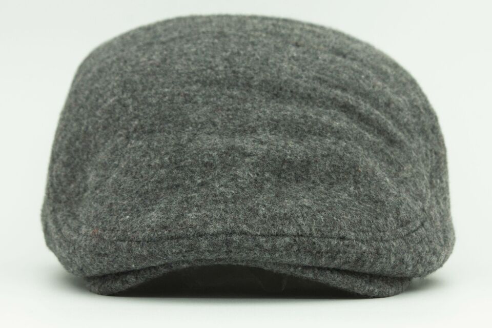 Erkek Şapka Füme Kışlık Trend Flat Cap Yün Kasket