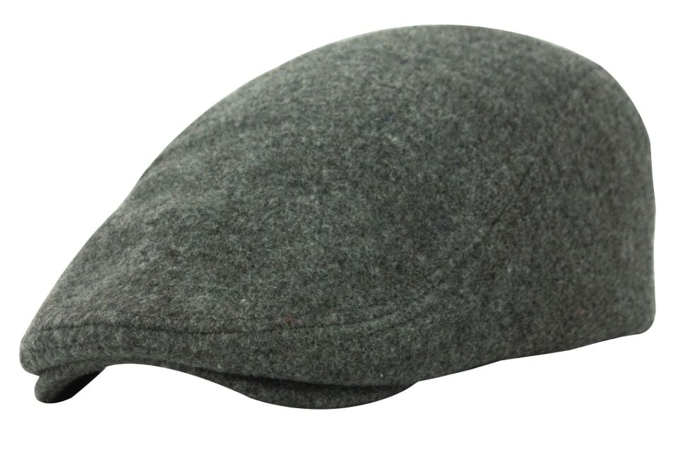 Erkek Şapka Füme Kışlık Trend Flat Cap Yün Kasket