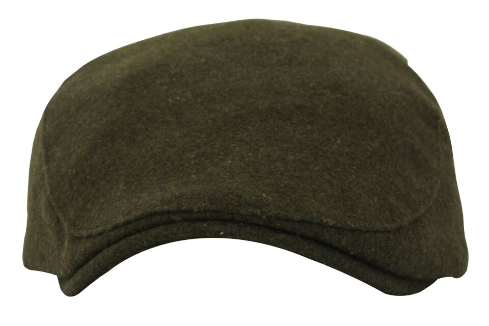 Erkek Şapka Haki Kışlık Trend Flat Cap Yün Kasket