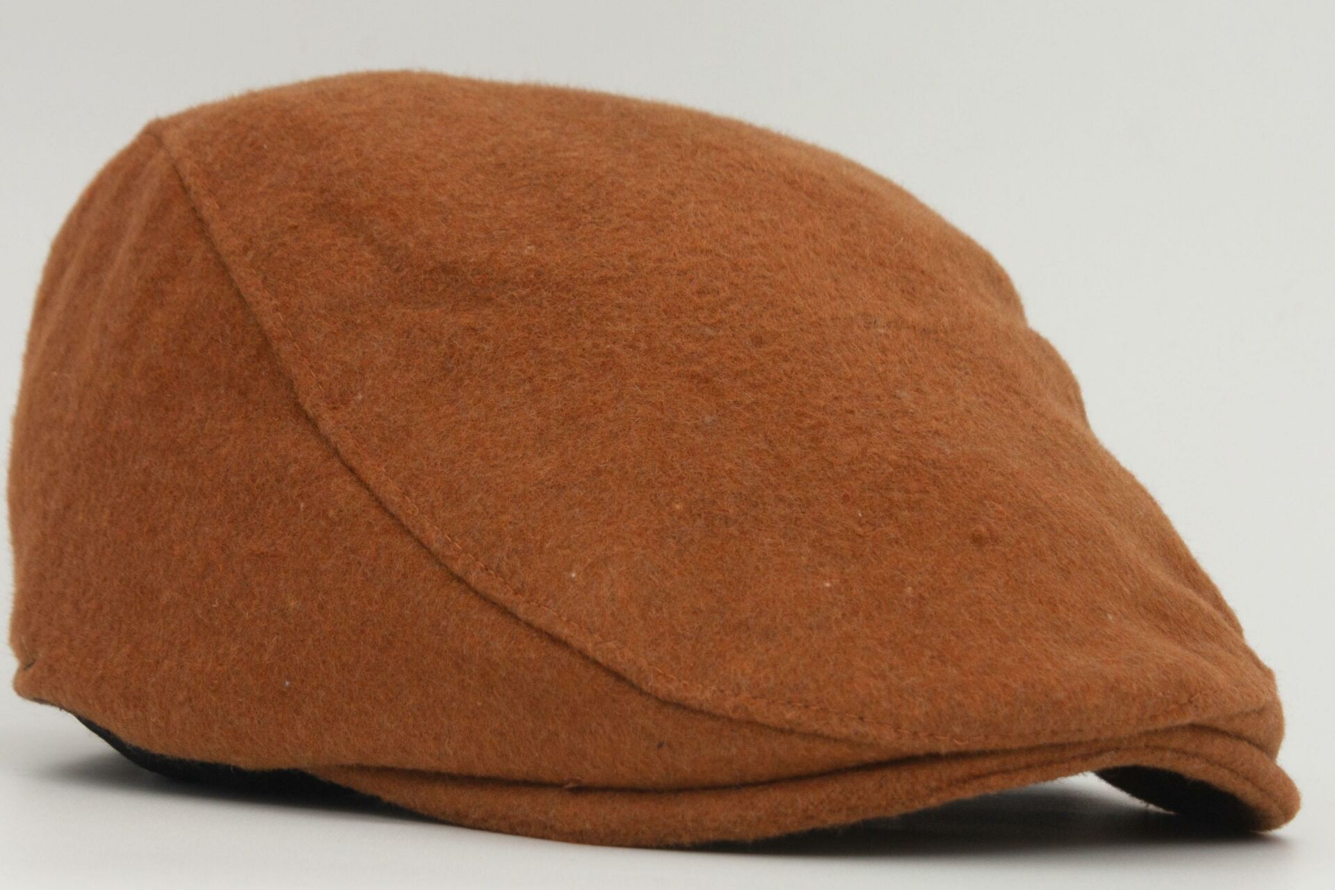 Erkek Şapka Taba Kışlık Trend Flat Cap Yün Kasket