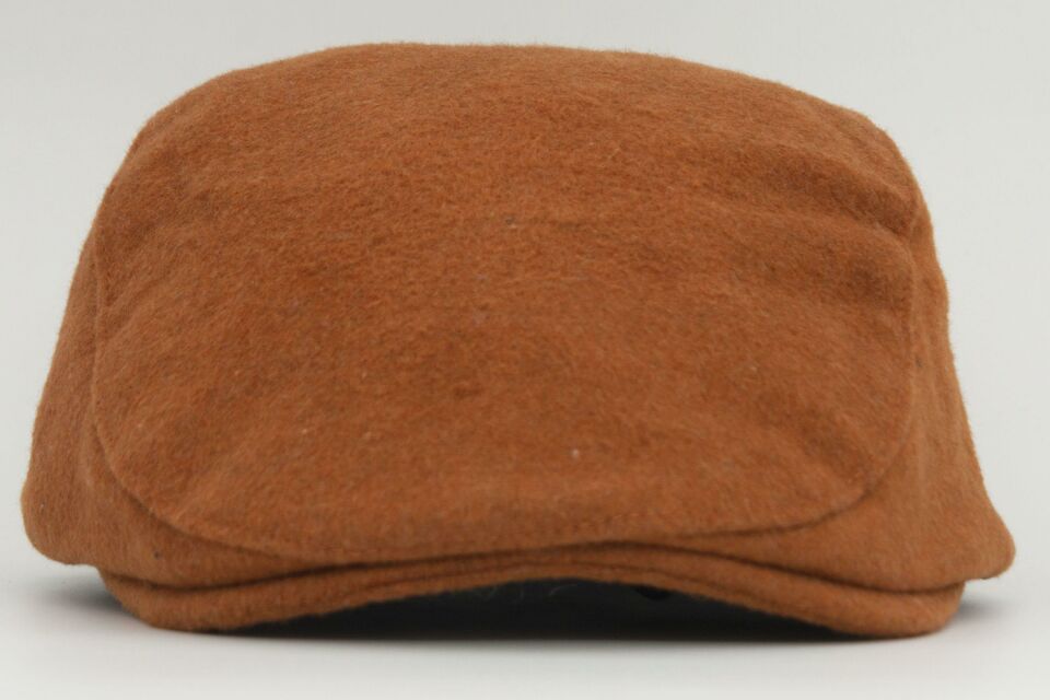 Erkek Şapka Taba Kışlık Trend Flat Cap Yün Kasket