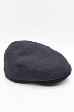 Erkek Siyah İngiliz Şapka Newsboy Kasket Flat Cap