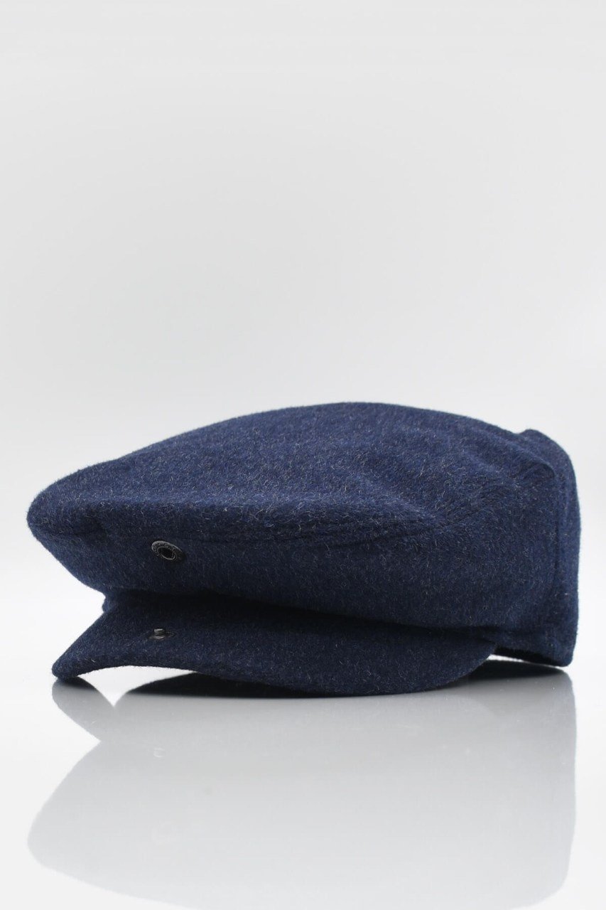 Erkek Lacivert İngiliz Şapka Newsboy Kasket Flat Cap