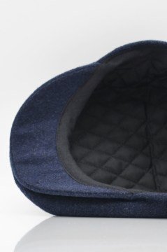 Erkek Lacivert İngiliz Şapka Newsboy Kasket Flat Cap