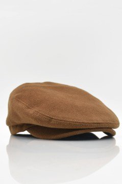 Erkek Kahve İngiliz Şapka Newsboy Kasket Flat Cap