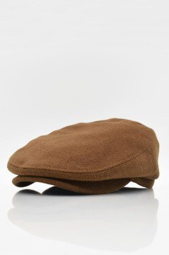 Erkek Kahve İngiliz Şapka Newsboy Kasket Flat Cap