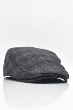 Erkek Kasket Şapka Heritage Flat Cap Yünlü - Füme