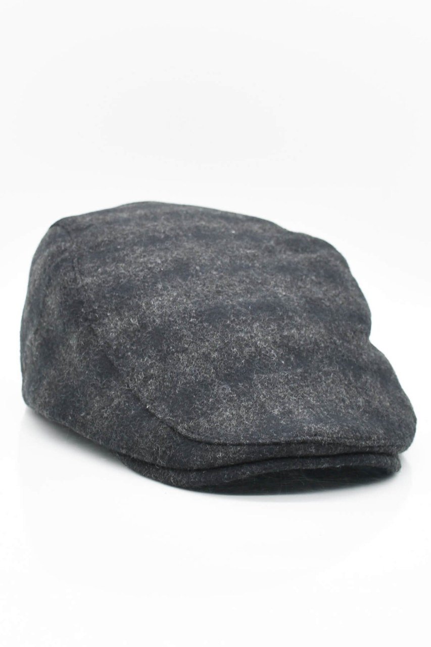 Erkek Kasket Şapka Heritage Flat Cap Yünlü - Füme