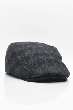 Erkek Kasket Şapka Heritage Flat Cap Yünlü - Füme