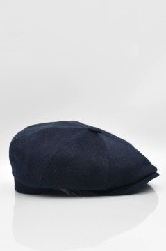 Erkek Şapka Lacivert Yün Kasket Flat Cap