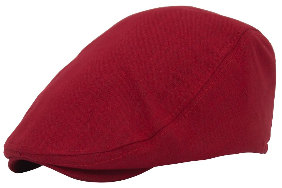 Kırmızı Kasket Pamuklu London Flat Cap Şapka