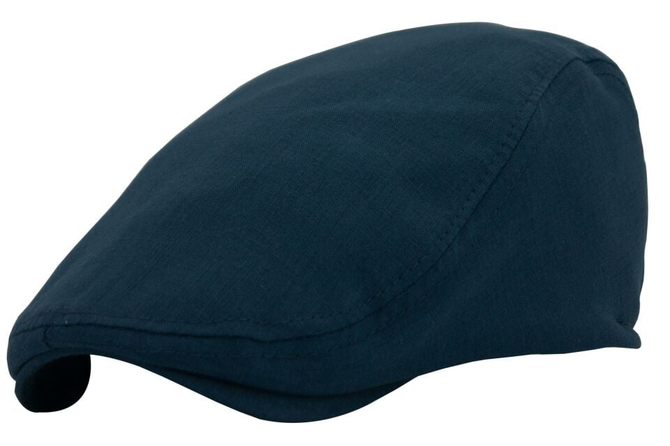 Lacivert Kasket Pamuklu London Flat Cap Şapka