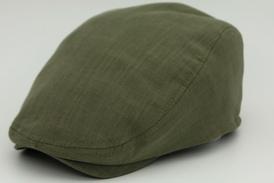 Yeşil Kasket Pamuklu London Flat Cap Şapka