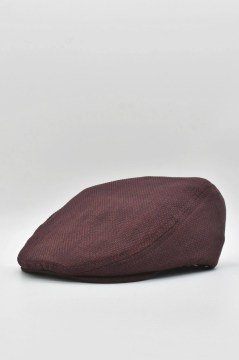 Erkek Şapka %100 Keten Kasket - Bordo