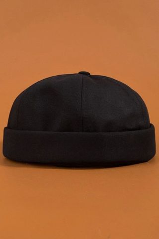 Hiphop Kadın Şapka Docker %100 pamuk Siyah Tokalı