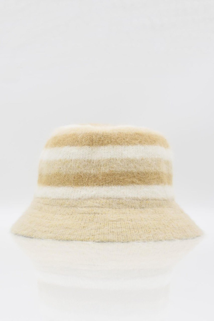 Angora Yünü Camel Renk Bucket Şapka