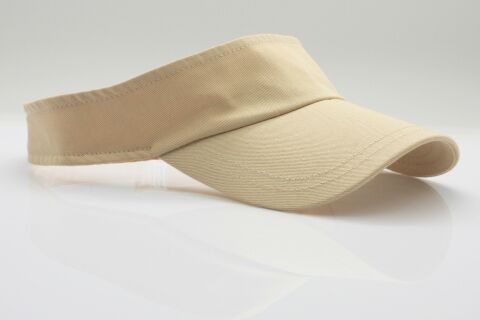 Unisex Uv Koruyucu Vizör Kasket Siperlik Tenis Şapka Bej