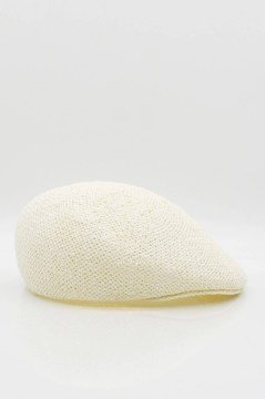 Erkek Yazlık Şapka Özel Tasarım Hasır Kasket Ascot Cap - Beyaz
