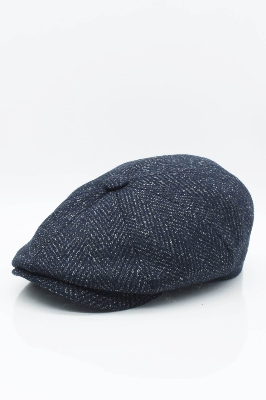 Erkek İngiliz Premium Newsboy Driver Kasket-Lacivert