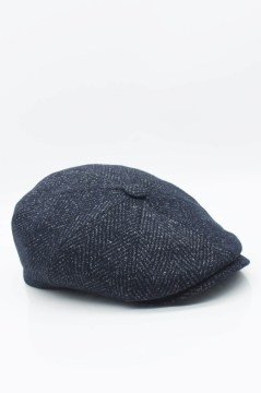 Erkek İngiliz Premium Newsboy Driver Kasket-Lacivert